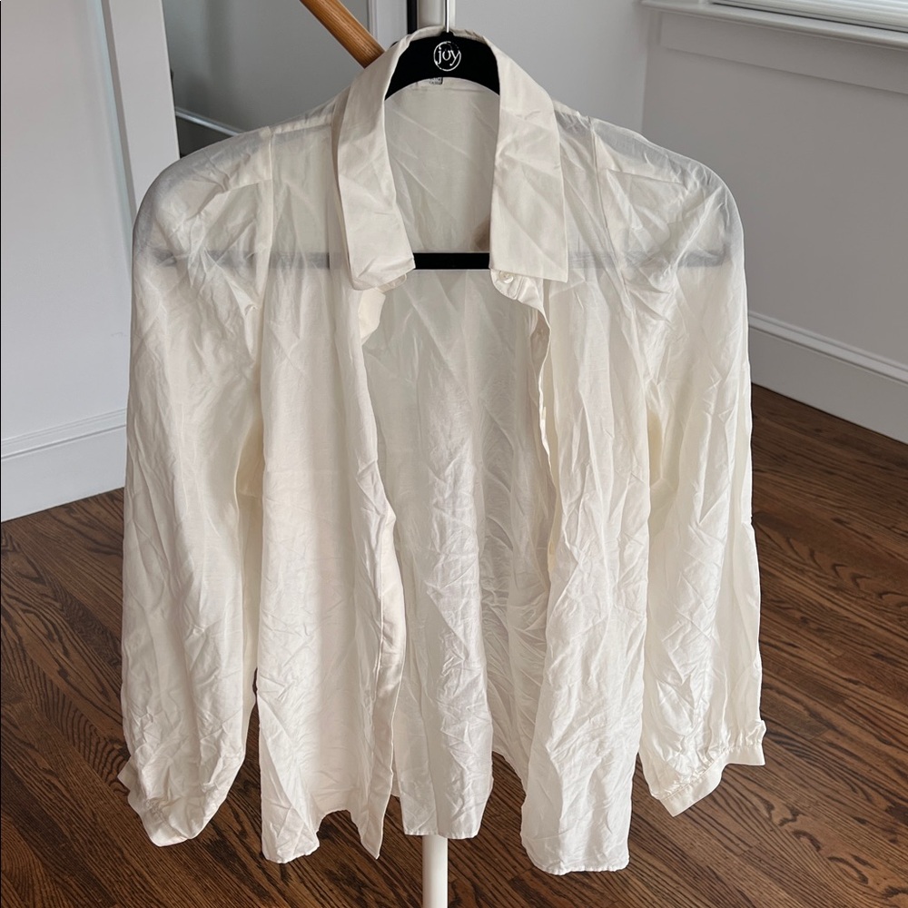 Sheer Cream Club Monaco Blouse